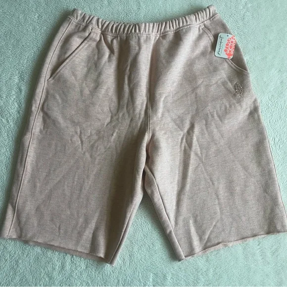 Free People Fp movement For The Win Long Shorts in Pastel Peach Sz M NWT $58 - Picture 6 of 7